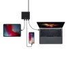 UNIQ Ład. siec. HUB Surge 90W czarny/charcoal black 2xUSB Quick Charge 3.0 + 2xUSB-C PD 3.0 (LITHOS Collective)